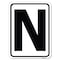 Signmission Sign with Letter N Heavy-Gauge Aluminum Rust Proof Parking Sign A-1824-22938 - alternate 1